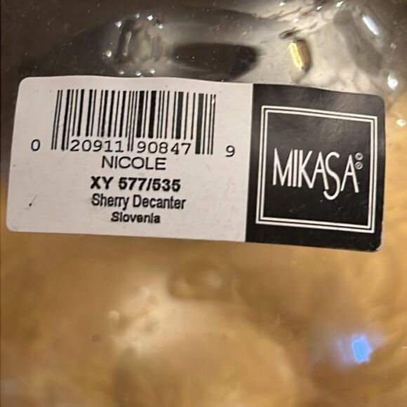 ✨ NWT Mikasa Nicole Crystal Sherry Decanter w/ Stopper – XY 577/535 Slovenia - Picture 2 of 4